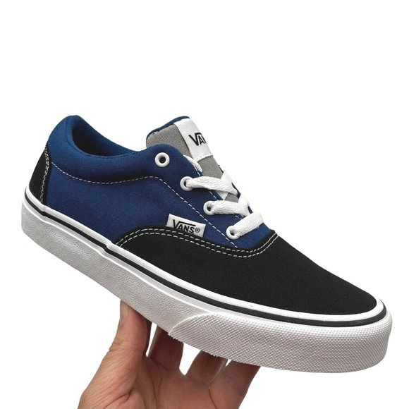 Vans Other - Vans Doheny Youth Boys Casual Canvas Sneakers Size 3-5 Blue/ Black Lace up Shoes